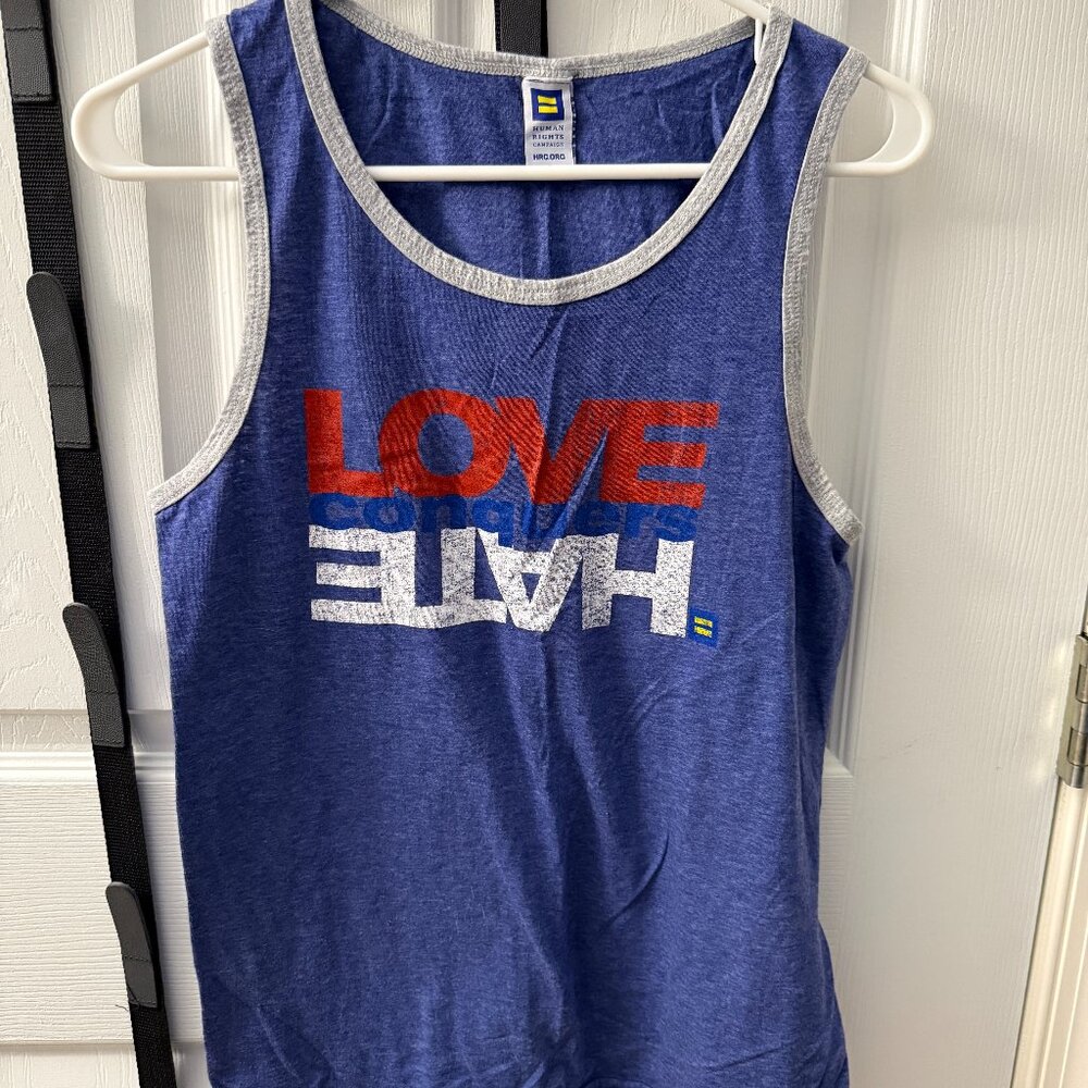 "Love Conquers Hate" HRC Tank